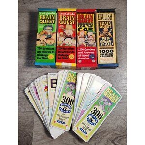 Brain Quest Educational Cards English, Pre School, 1st & 2nd 5 Boxes